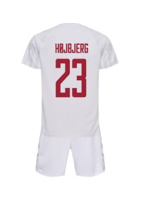 Fotbalové Dres Dánsko Pierre-Emile Hojbjerg #23 Dětské Venkovní Oblečení MS 2022 Krátký Rukáv (+ trenýrky)